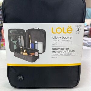 lole toiletry bag set  1 small   +  1   large bag   unisex